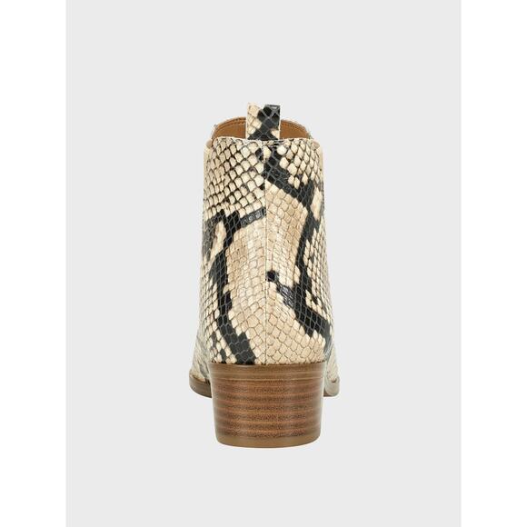 Marc Fisher Boots Yale Snake Print Pointy Toe Chelsea Bootie Ankle Shoes 5M NWOT - Picture 3 of 10